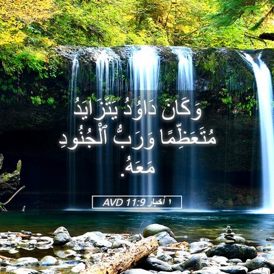Picture 05 - ١ أخبار 11:9 AVD - وَكَانَ دَاوُدُ - Bible Verse Picture