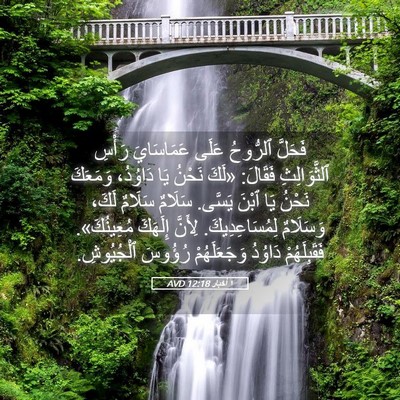Picture 05 - ١ أخبار 12:18 AVD - فَحَلَّ ٱلرُّوحُ عَلَى - Bible Verse Picture