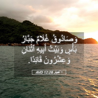 Picture 05 - ١ أخبار 12:28 AVD - وَصَادُوقُ غُلَامٌ - Bible Verse Picture