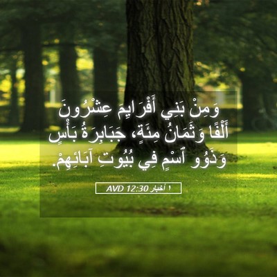 Picture 05 - ١ أخبار 12:30 AVD - وَمِنْ بَنِي أَفْرَايِمَ - Bible Verse Picture