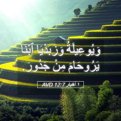 Picture 05 - ١ أخبار 12:7 AVD - وَيُوعِيلَةُ وَزَبَدْيَا - Bible Verse Picture