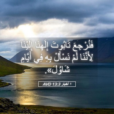 Picture 05 - ١ أخبار 13:3 AVD - فَنُرْجِعَ تَابُوتَ - Bible Verse Picture
