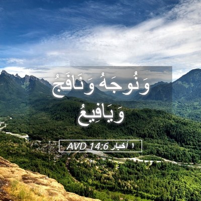 Picture 05 - ١ أخبار 14:6 AVD - وَنُوجَهُ وَنَافَجُ - Bible Verse Picture