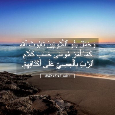 Picture 05 - ١ أخبار 15:15 AVD - وَحَمَلَ بَنُو - Bible Verse Picture