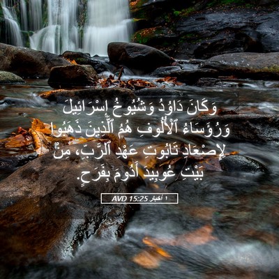 Picture 05 - ١ أخبار 15:25 AVD - وَكَانَ دَاوُدُ وَشُيُوخُ - Bible Verse Picture