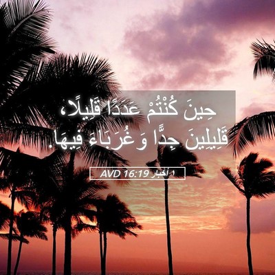 Picture 05 - ١ أخبار 16:19 AVD - حِينَ كُنْتُمْ عَدَدًا - Bible Verse Picture