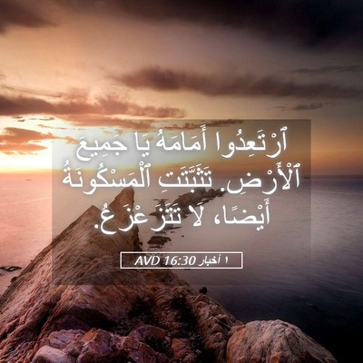 Picture 05 - ١ أخبار 16:30 AVD - ٱرْتَعِدُوا أَمَامَهُ يَا - Bible Verse Picture
