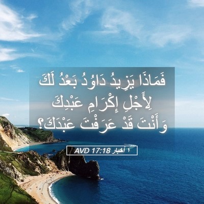 Picture 05 - ١ أخبار 17:18 AVD - فَمَاذَا يَزِيدُ دَاوُدُ - Bible Verse Picture