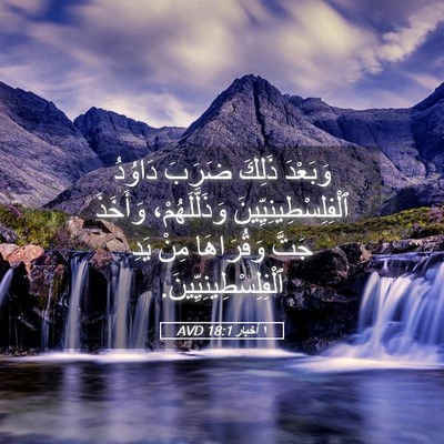 Picture 05 - ١ أخبار 18:1 AVD - وَبَعْدَ ذَلِكَ ضَرَبَ - Bible Verse Picture
