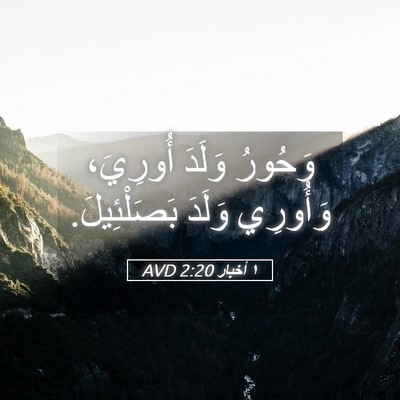 Picture 05 - ١ أخبار 2:20 AVD - وَحُورُ وَلَدَ أُورِيَ، - Bible Verse Picture