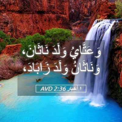 Picture 05 - ١ أخبار 2:36 AVD - وَعَتَّايُ وَلَدَ - Bible Verse Picture