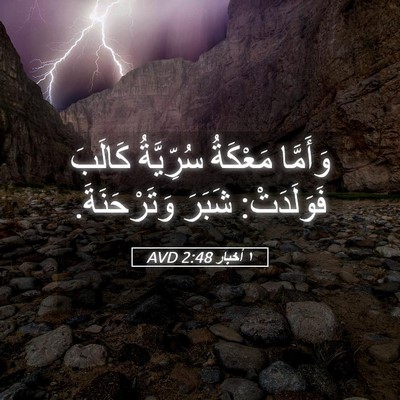 Picture 05 - ١ أخبار 2:48 AVD - وَأَمَّا مَعْكَةُ - Bible Verse Picture