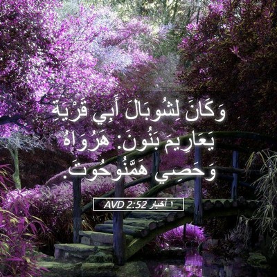 Picture 05 - ١ أخبار 2:52 AVD - وَكَانَ لِشُوبَالَ أَبِي - Bible Verse Picture