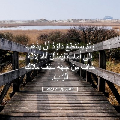 Picture 05 - ١ أخبار 21:30 AVD - وَلَمْ يَسْتَطِعْ دَاوُدُ - Bible Verse Picture