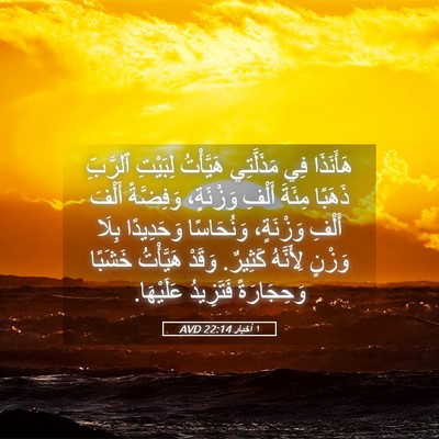 Picture 05 - ١ أخبار 22:14 AVD - هَأَنَذَا فِي مَذَلَّتِي - Bible Verse Picture
