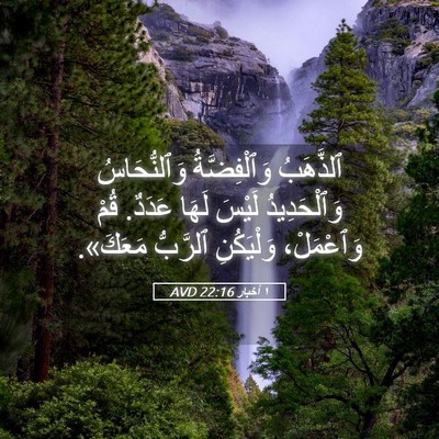 Picture 05 - ١ أخبار 22:16 AVD - ٱلذَّهَبُ وَٱلْفِضَّةُ - Bible Verse Picture