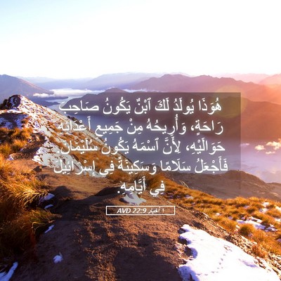 Picture 05 - ١ أخبار 22:9 AVD - هُوَذَا يُولَدُ لَكَ ٱبْنٌ - Bible Verse Picture