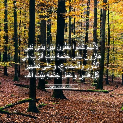 Picture 05 - ١ أخبار 23:28 AVD - لِأَنَّهُمْ كَانُوا - Bible Verse Picture