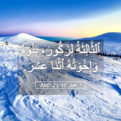 Picture 05 - ١ أخبار 25:10 AVD - ٱلثَّالِثَةُ لِزَكُّورَ، - Bible Verse Picture