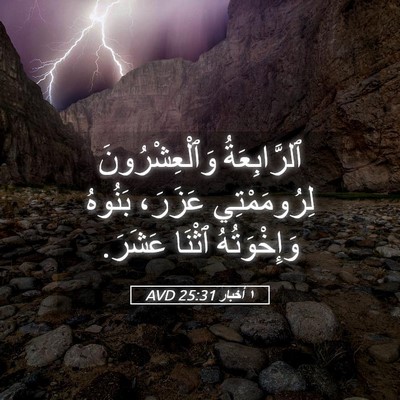 Picture 05 - ١ أخبار 25:31 AVD - ٱلرَّابِعَةُ - Bible Verse Picture