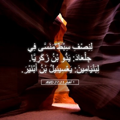 Picture 05 - ١ أخبار 27:21 AVD - لِنِصْفِ سِبْطِ مَنَسَّى - Bible Verse Picture