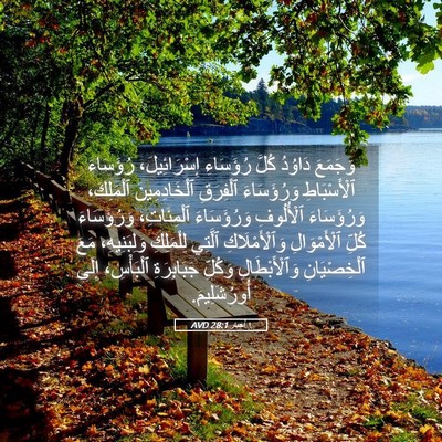 Picture 05 - ١ أخبار 28:1 AVD - وَجَمَعَ دَاوُدُ كُلَّ - Bible Verse Picture
