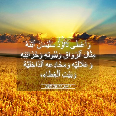 Picture 05 - ١ أخبار 28:11 AVD - وَأَعْطَى دَاوُدُ - Bible Verse Picture