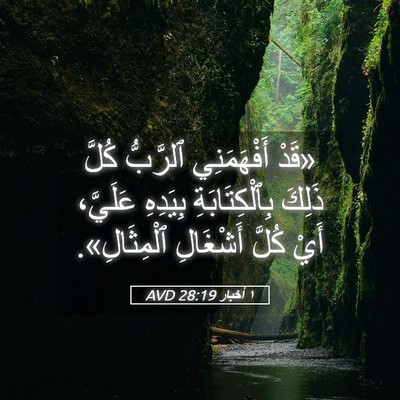 Picture 05 - ١ أخبار 28:19 AVD - «قَدْ أَفْهَمَنِي - Bible Verse Picture