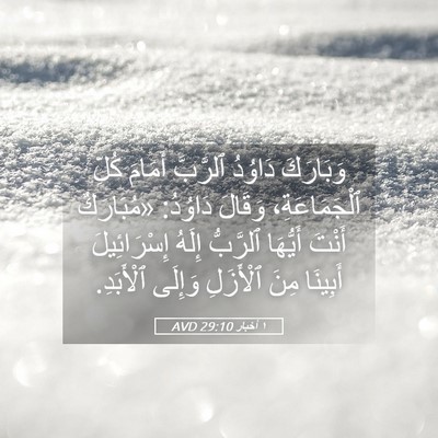 Picture 05 - ١ أخبار 29:10 AVD - وَبَارَكَ دَاوُدُ - Bible Verse Picture