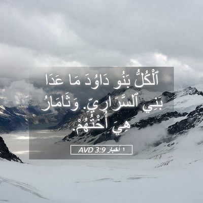 Picture 05 - ١ أخبار 3:9 AVD - ٱلْكُلُّ بَنُو دَاوُدَ مَا - Bible Verse Picture