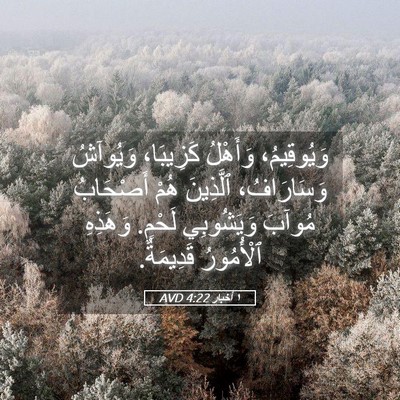 Picture 05 - ١ أخبار 4:22 AVD - وَيُوقِيمُ، وَأَهْلُ - Bible Verse Picture