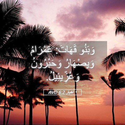 Picture 05 - ١ أخبار 6:2 AVD - وَبَنُو قَهَاتَ: عَمْرَامُ - Bible Verse Picture