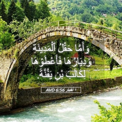 Picture 05 - ١ أخبار 6:56 AVD - وَأَمَّا حَقْلُ - Bible Verse Picture