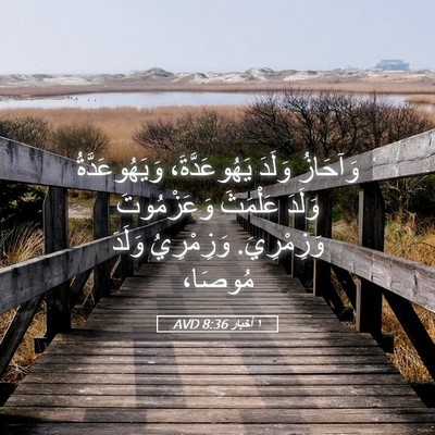 Picture 05 - ١ أخبار 8:36 AVD - وَآحَازُ وَلَدَ - Bible Verse Picture