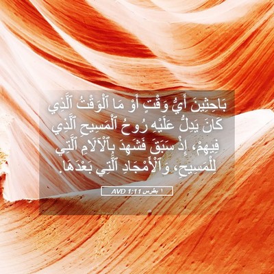 Picture 05 - ١ بطرس 1:11 AVD - بَاحِثِينَ أَيُّ وَقْتٍ - Bible Verse Picture