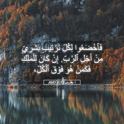 Picture 05 - ١ بطرس 2:13 AVD - فَٱخْضَعُوا لِكُلِّ - Bible Verse Picture