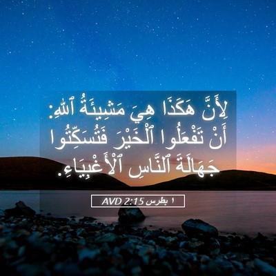 Picture 05 - ١ بطرس 2:15 AVD - لِأَنَّ هَكَذَا هِيَ - Bible Verse Picture