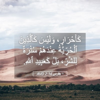 Picture 05 - ١ بطرس 2:16 AVD - كَأَحْرَارٍ، وَلَيْسَ - Bible Verse Picture