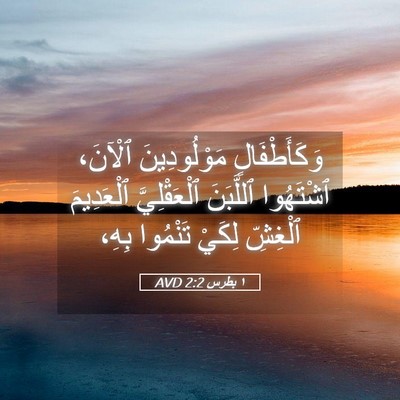 Picture 05 - ١ بطرس 2:2 AVD - وَكَأَطْفَالٍ - Bible Verse Picture