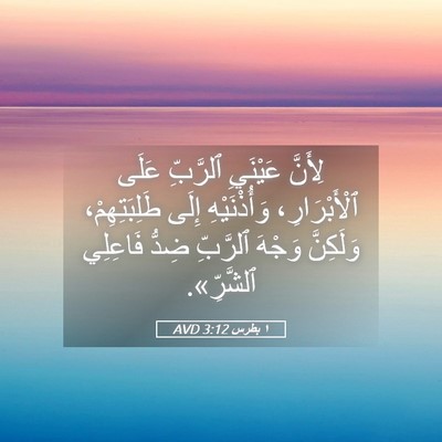 Picture 05 - ١ بطرس 3:12 AVD - لِأَنَّ عَيْنَيِ ٱلرَّبِّ - Bible Verse Picture