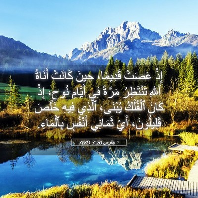 Picture 05 - ١ بطرس 3:20 AVD - إِذْ عَصَتْ قَدِيمًا، - Bible Verse Picture