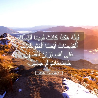 Picture 05 - ١ بطرس 3:5 AVD - فَإِنَّهُ هَكَذَا كَانَتْ - Bible Verse Picture