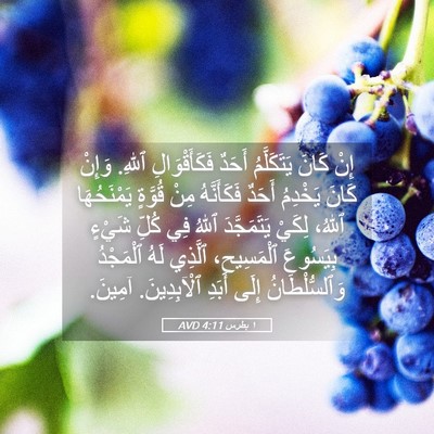 Picture 05 - ١ بطرس 4:11 AVD - إِنْ كَانَ يَتَكَلَّمُ - Bible Verse Picture