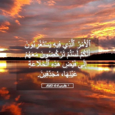 Picture 05 - ١ بطرس 4:4 AVD - ٱلْأَمْرُ ٱلَّذِي فِيهِ - Bible Verse Picture