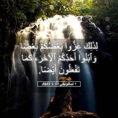 Picture 05 - ١ تسالونيكي 5:11 AVD - لِذَلِكَ عَزُّوا - Bible Verse Picture