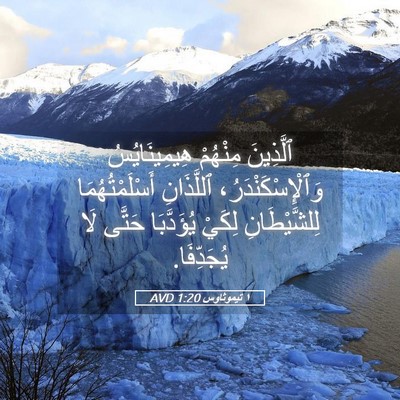 Picture 05 - ١ تيموثاوس 1:20 AVD - ٱلَّذِينَ مِنْهُمْ - Bible Verse Picture