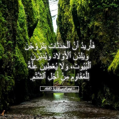 Picture 05 - ١ تيموثاوس 5:14 AVD - فَأُرِيدُ أَنَّ - Bible Verse Picture