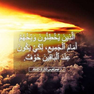 Picture 05 - ١ تيموثاوس 5:20 AVD - اَلَّذِينَ يُخْطِئُونَ - Bible Verse Picture