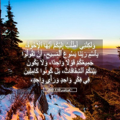 Picture 05 - ١ كورنثوس 1:10 AVD - وَلَكِنَّنِي أَطْلُبُ - Bible Verse Picture