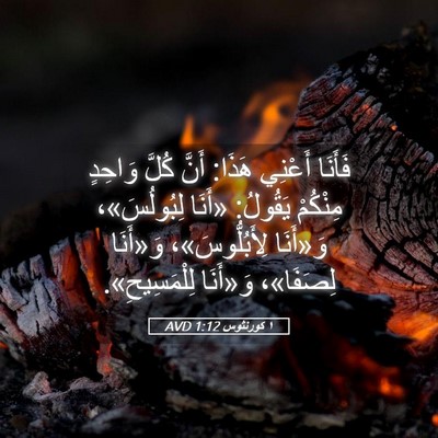 Picture 05 - ١ كورنثوس 1:12 AVD - فَأَنَا أَعْنِي هَذَا: - Bible Verse Picture